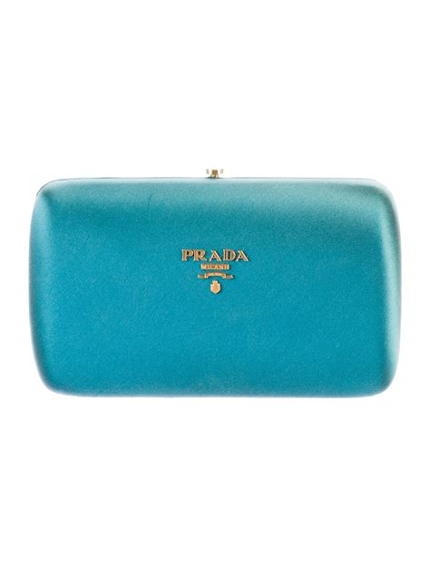 prada satin clutch